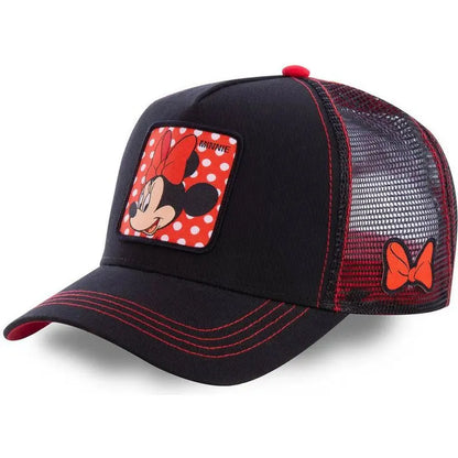 🍒Tekenprent bofbalpet hoë kwaliteit unisex geborduurde pleister bofbalpet unisex vragmotorpet net hoede vir vroue sonhoed