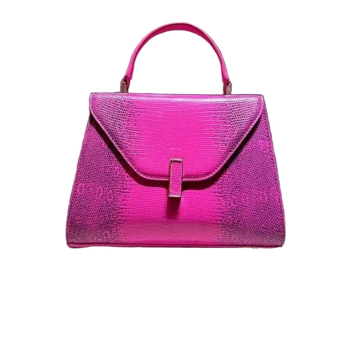 🍒Luxury designer bag brand-high quality genuine leather lizard-print handbag with metal feet single handle crossbody women's fashion accessories trend shoulder bag for occassions Look-At-Me Lizzardy Lovely