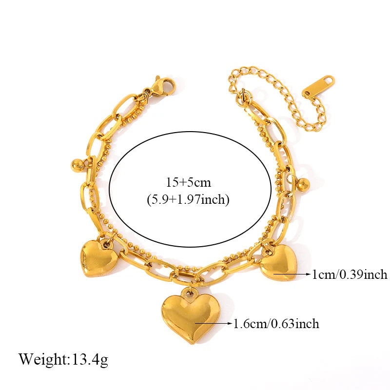 🍒Stainless steel star bracelet gold colour star charm moon starfish bracelet trendy wrist chain for women Jewellrey gifts  party accessories FISH Out This STAR