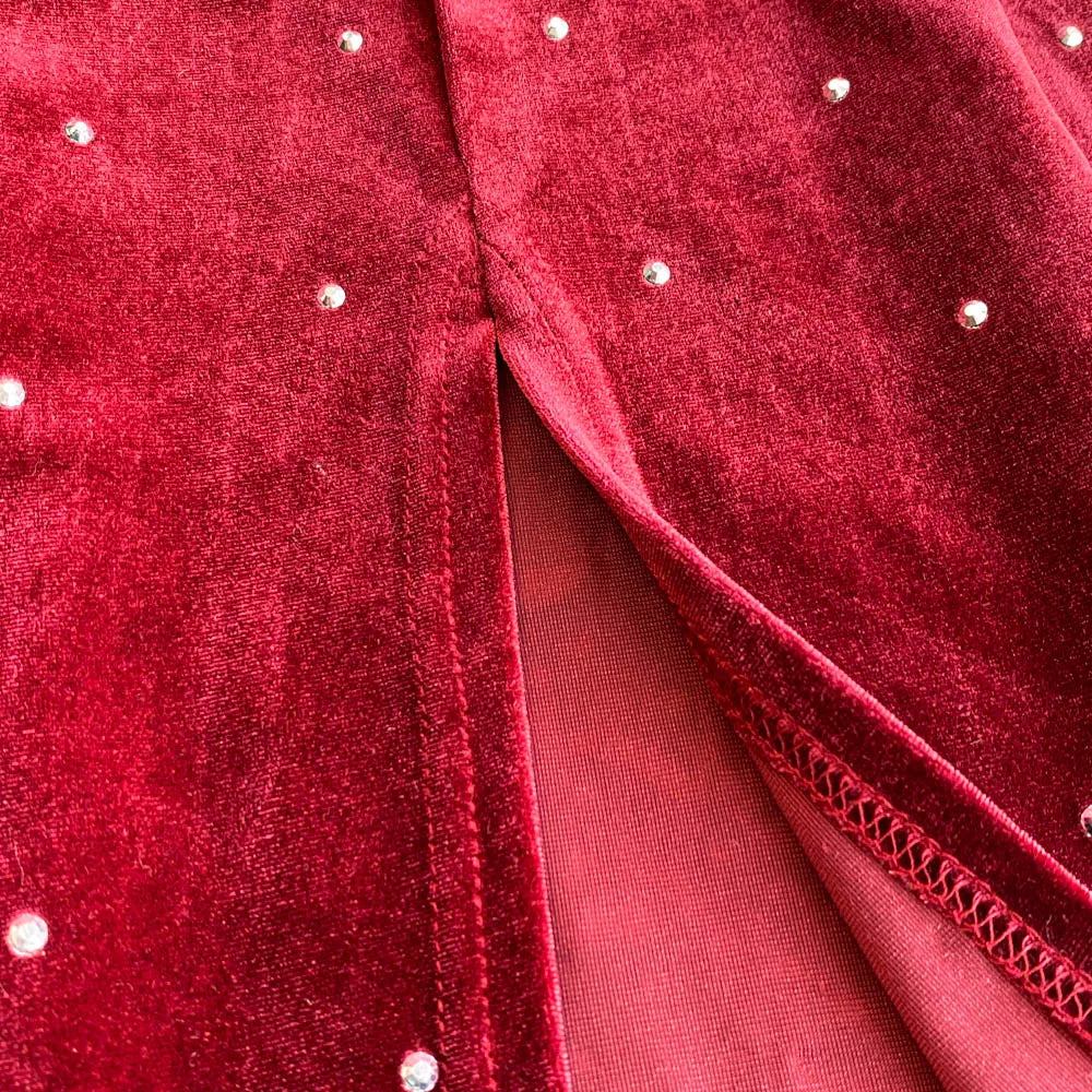 🍒Bodycon o-nek langmou rok glitter strass uitrusting fluweel sjiek oesjaarstyl klere sjiek herfsmode partytjie geleentheid drag Kry Wyn Stoned