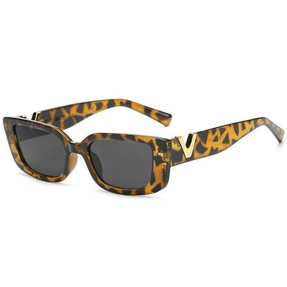 🍒Trendy rectangular sunglasses for womens shades unisex designer sunshade outdoor driving glasses for summer travelling sun glasses UV400 protection Trusty Trendy