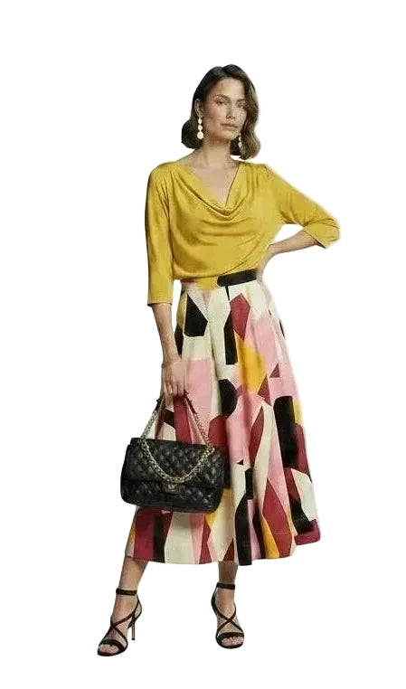 🍒Gedrukte A-lyn rompe vir vroue, syrits, vintage klerestyl, vroulike mode drag, elegante gemaklike drag vir vroue, partytjie geleenthede Jy sal baie goedkeuring kry as jy dit dra