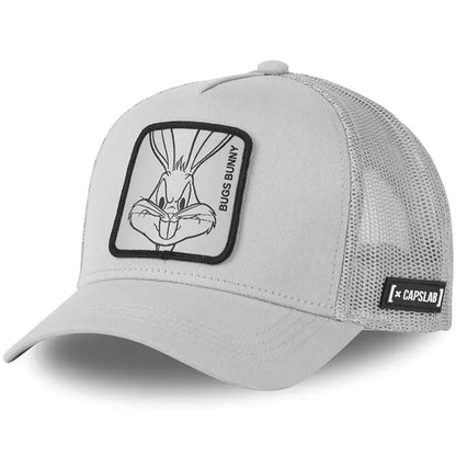 🍒Tekenprent bofbalpet hoë kwaliteit unisex geborduurde pleister bofbalpet unisex vragmotorpet net hoede vir vroue sonhoed