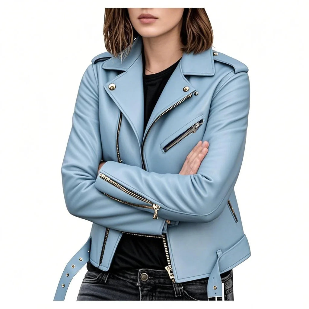 🍒Nabootsingsleer baadjies lente herfs mode ritssluit buiteklere slim toevallige motorfietsryer baadjie plus grootte buiteklere Klim op die motorfiets