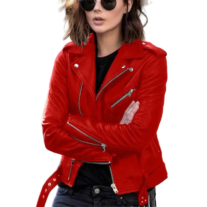 🍒Nabootsingsleer baadjies lente herfs mode ritssluit buiteklere slim toevallige motorfietsryer baadjie plus grootte buiteklere Klim op die motorfiets