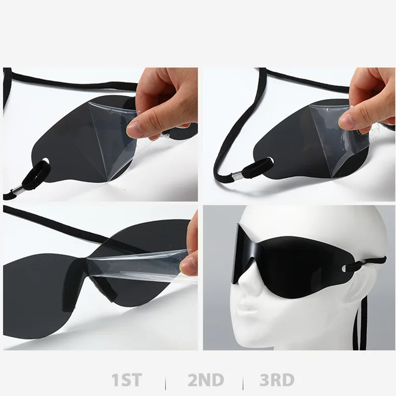 🍒Oversized sunglasses rimless shades unisex sunnies for   women Y2K sports eyeglasses luxury designer shades eyewear trendy party glasses futuristic sunglasses designer Dont RISk losing this for your FUTURe just TICk