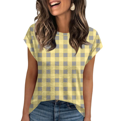 🍒Dames somer tops kortmou gestreepte oefen t-hemp om onder baadjie te dra mode nuwerwetse klere