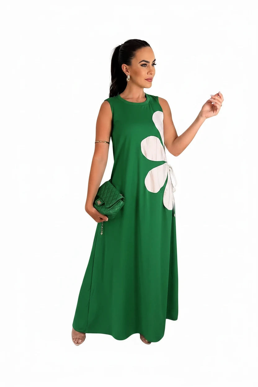 🍒Blommerplasing rok moulose somermode vir vroue blomme-uitrusting gedrukte middellyf hol uit maxi rok vroulike gemaklike drag vakansiedrag strandpartytjieklere Mouloos Ritssluiting agterop vakansiedrag Wees 'n blommevrou aan die kant