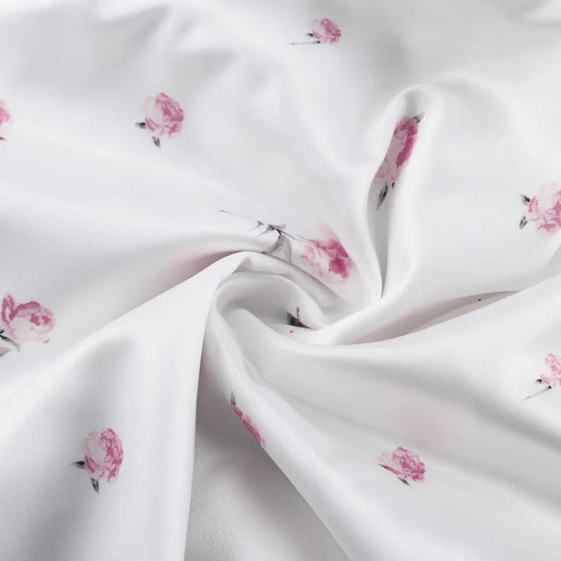 🍒Wit blomme satyn maxi rok vir vroue gemaklik of geleentheid trougas strandvakansie uitrusting blomme gedrukte V-nek rok vroue mode skraal pasmiddellyf kort vlindermou lang somerdrag met kort moue hoë middellyf oulike gemaklike geleentheid