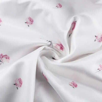 🍒Wit blomme satyn maxi rok vir vroue gemaklik of geleentheid trougas strandvakansie uitrusting blomme gedrukte V-nek rok vroue mode skraal pasmiddellyf kort vlindermou lang somerdrag met kort moue hoë middellyf oulike gemaklike geleentheid