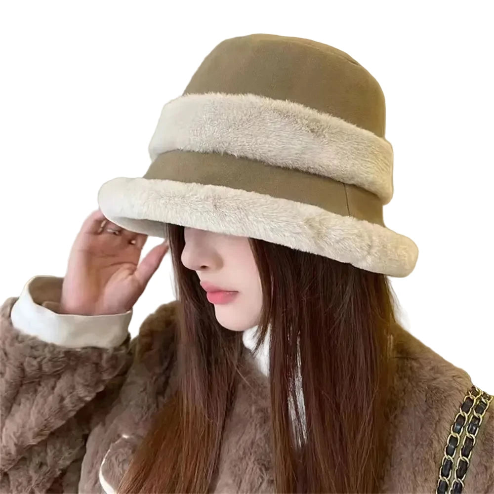 🍒Furry vissermanhoed vroue herfs winter fleece gevoerde warm emmerhoed winddigte oorbeskerming hoofbedekking Primpy Plush Puppie