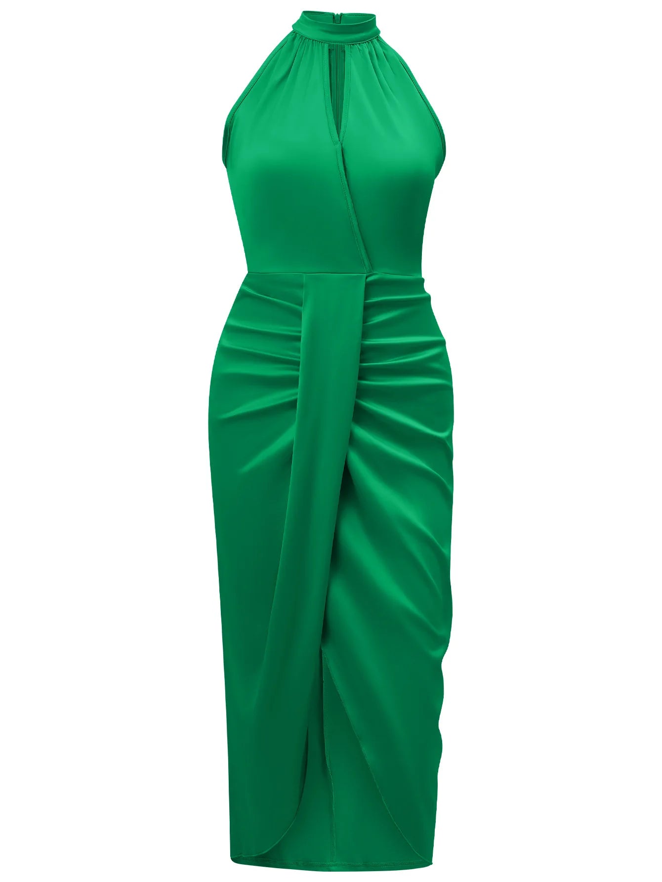 🍒Women's halter evening dresses party fashion clothing elegant long outfit occasion wear midi Be Seen In Emerald Envy Green Or Red Instead…