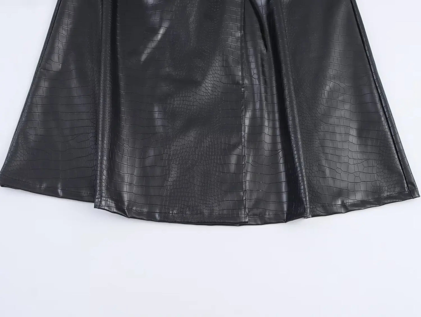 🍒Ekstra lang kunsleer-trenchcoat vintage maxi luukse pu dubbelbors swart ontwerper-buiteklere klere slim gemaklik Krokodilstyl