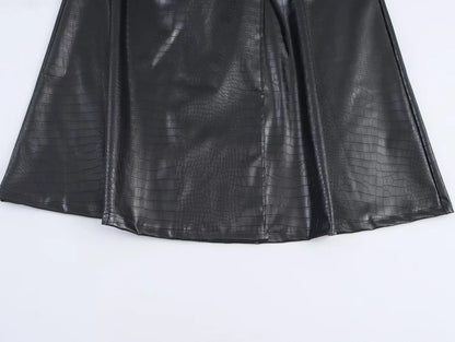🍒Ekstra lang kunsleer-trenchcoat vintage maxi luukse pu dubbelbors swart ontwerper-buiteklere klere slim gemaklik Krokodilstyl