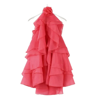 🍒Ruffles long dress for women 3d fower backless sleeveless outfit slim fit maxi dress summer fashion clothing holiday party wear beach layer occasion clothes Maxi-mum Ruffle Without Kerfuffle
