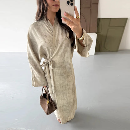 🍒Camouflage print maxi dress with side tie detail loose fit outfits  long elegant female party occasion wear oversized evening wear Camera -ouflage
