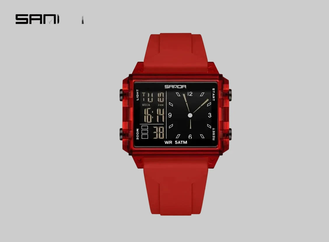 🍒Fashion electronic watches unisex luminous calendar time piece waterproof clock outdoor sports Casual Ladies Digital Wristwatch  Face The Day With A Big Face
