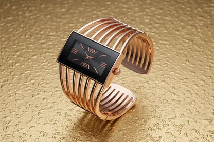 🍒Womens large face watch quality stainless steel luxury fashion rose gold bangle bracelet wristwatch for women dress ladies time piece female occasion jewellery accessory Watch This Bangle