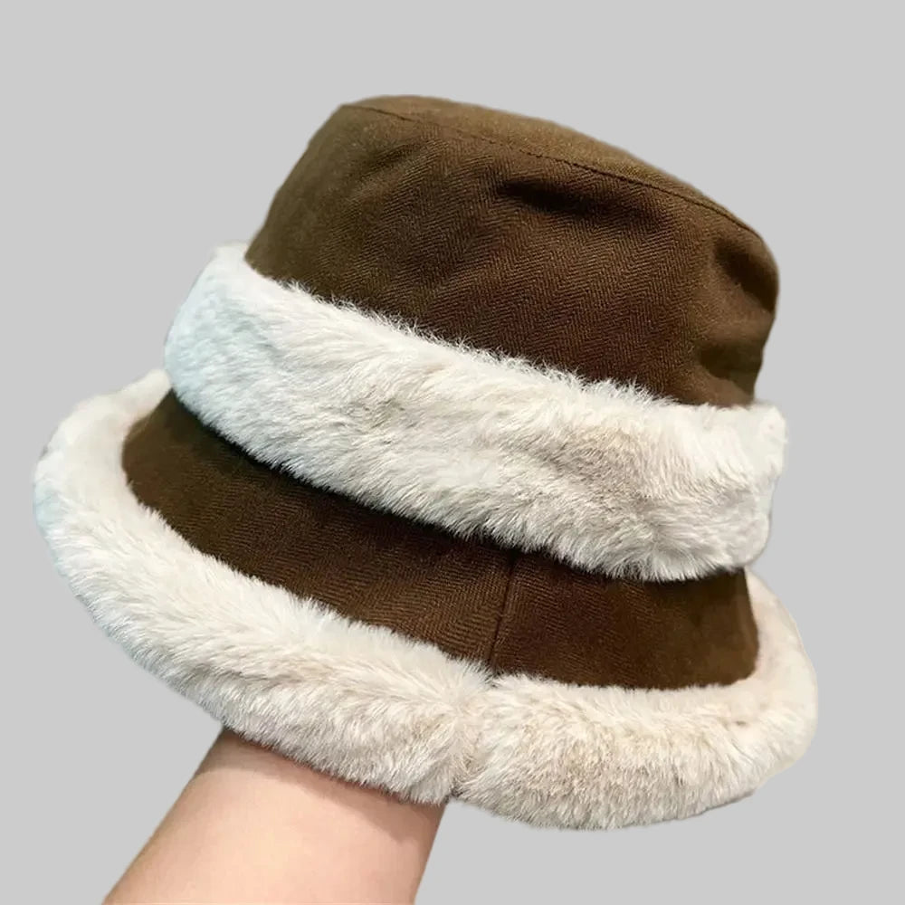 🍒Furry vissermanhoed vroue herfs winter fleece gevoerde warm emmerhoed winddigte oorbeskerming hoofbedekking Primpy Plush Puppie