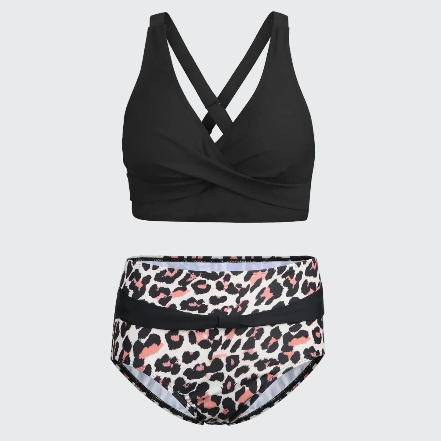 🍒V neck bikini set polka dot print swim set high waisted swim wear for women solid push up two-piece swimwear printed beach wear fashion get SET for the BEACH