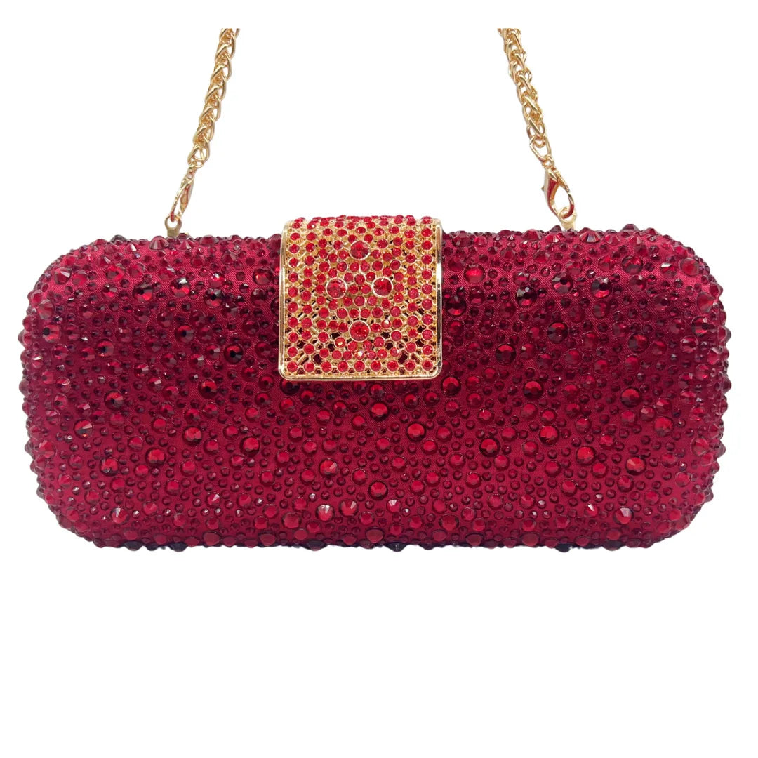 🍒Kristal aandkoppeltas glinsterende strass-skuinssak vir troupartytjiebeursie vir vroue vol-diamant bruidssak geleentheids handsak