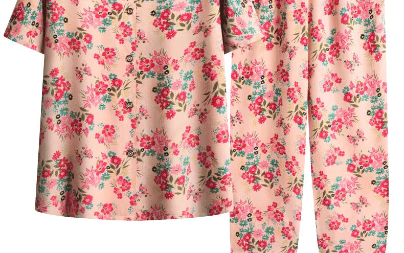 🍒Broek en T-hemp slaapklere stel katoen kortbroek en T-hemp sitkamerdrag bo-stuk en broek tuisdrag Slaapklere vir vroue 2-stuk slaapstel Trek jou BROEK en TEE aan en jy sal REG wees