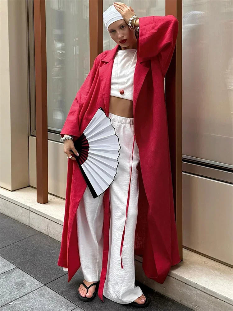 🍒Dress for women versatile casual loose clothing fashion lapel Long light summer coat with long sleeve summer commuting clothes Dont Overlook An Over Coat