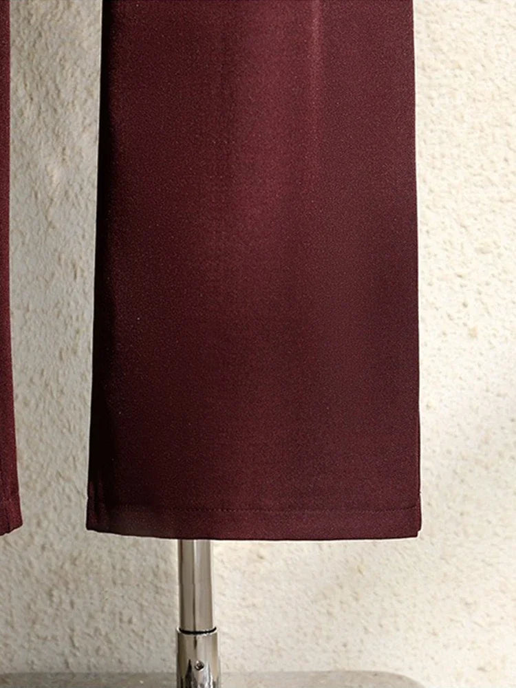 🍒Wintersuitbroek vir Dames elegant vir kantoor hoë middellyf broek wye pyp hoë middellyf met Sakke slim gemaklike kleding Wyd Koel