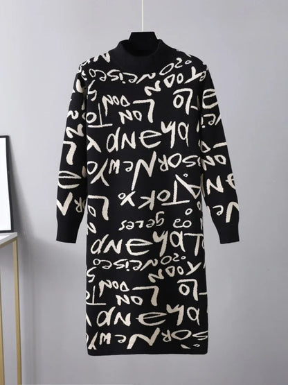 🍒Women's jumper dress o-neck sweaters elegant cool autumn, winter fashion knit pullover smart casual wear