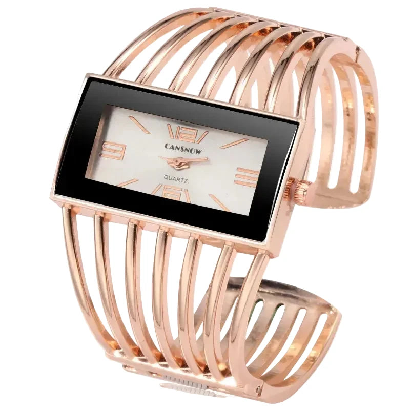 🍒Womens large face watch quality stainless steel luxury fashion rose gold bangle bracelet wristwatch for women dress ladies time piece female occasion jewellery accessory Watch This Bangle