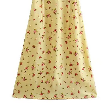 🍒knie-lengte rok lente somer klere kwaliteit slim gemaklike klere vir vroue midi mode kortmou uitrusting VASGEMAAK middellyf vasgemaakte rug elegante Dames vlootblou druk somer rok Wikkel Blomryk In Blomme