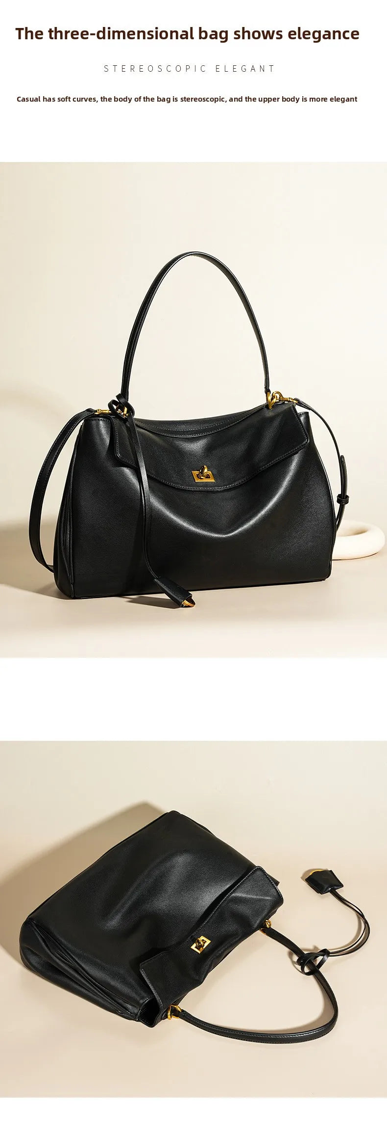 🍒Large capacity leather bag with lock for women's tote with advanced locking fashion high sensibility underarm bag that fits laptop smart casual accessory  Lock On To High Quality