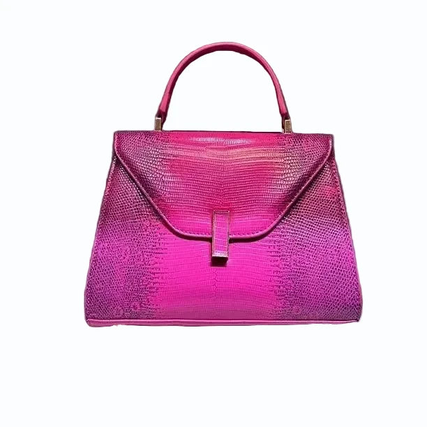 🍒Luxury designer bag brand-high quality genuine leather lizard-print handbag with metal feet single handle crossbody women's fashion accessories trend shoulder bag for occassions Look-At-Me Lizzardy Lovely