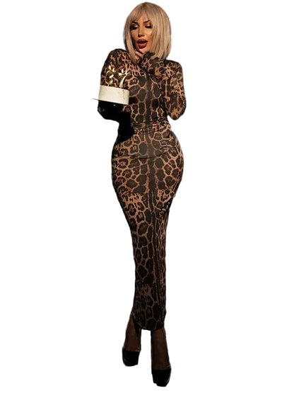 🍒Rooi gestreepte lang rok dames noupassende skilpadnek sebraprint maasuitrusting klubdrag partytjie geleentheidsdrag klere                       Catwalk Your Tiger