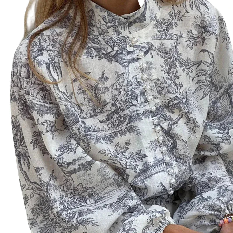 🍒Printed mini dress long sleeve clothes for hot weather o-neck outfit a line flare short china print smart casual female clothes fashion beach party wear holiday wear  Drink Cocktails In Your China