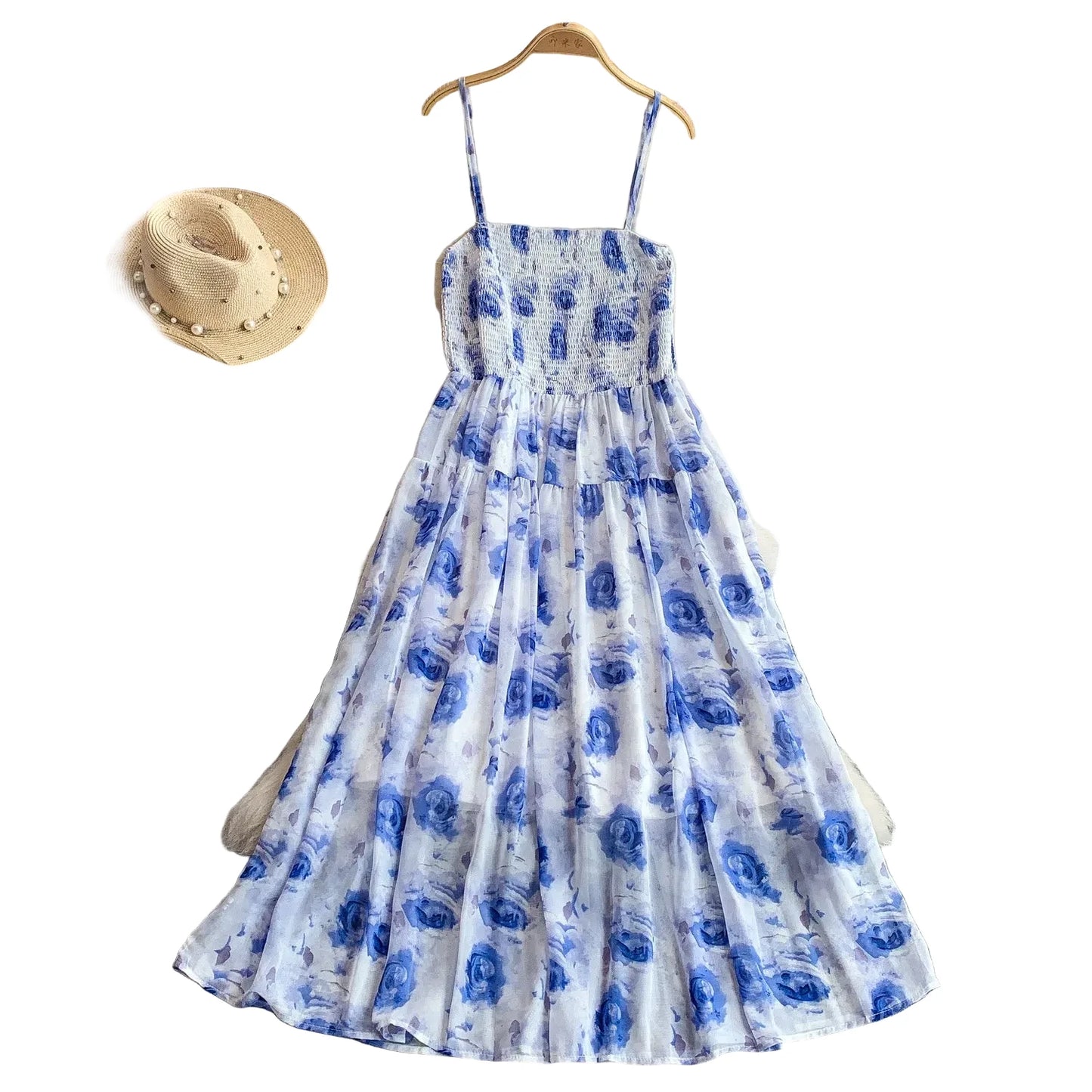 🍒Backless summer dress for women fashion beach wear slip sleeveless spaghetti straps smart casual outfit Flouncey Floral Fun