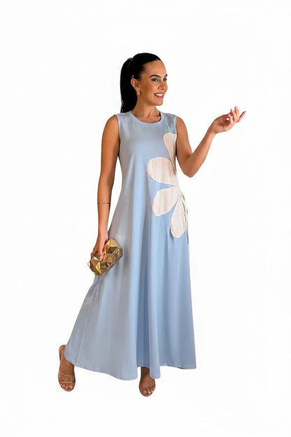 🍒Blommerplasing rok moulose somermode vir vroue blomme-uitrusting gedrukte middellyf hol uit maxi rok vroulike gemaklike drag vakansiedrag strandpartytjieklere Mouloos Ritssluiting agterop vakansiedrag Wees 'n blommevrou aan die kant