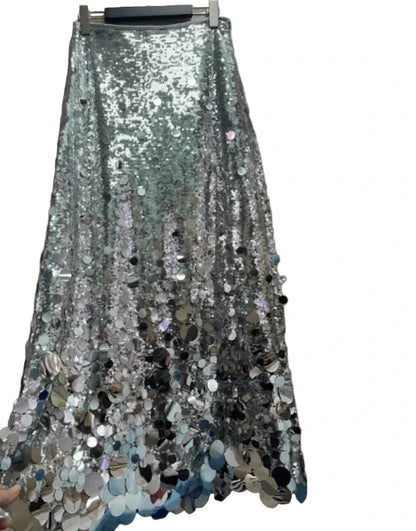 🍒Sequins party skirt elegant midaxi length occasion clothes for women solid shiny club wear party night female fashion Delectable Dazzle