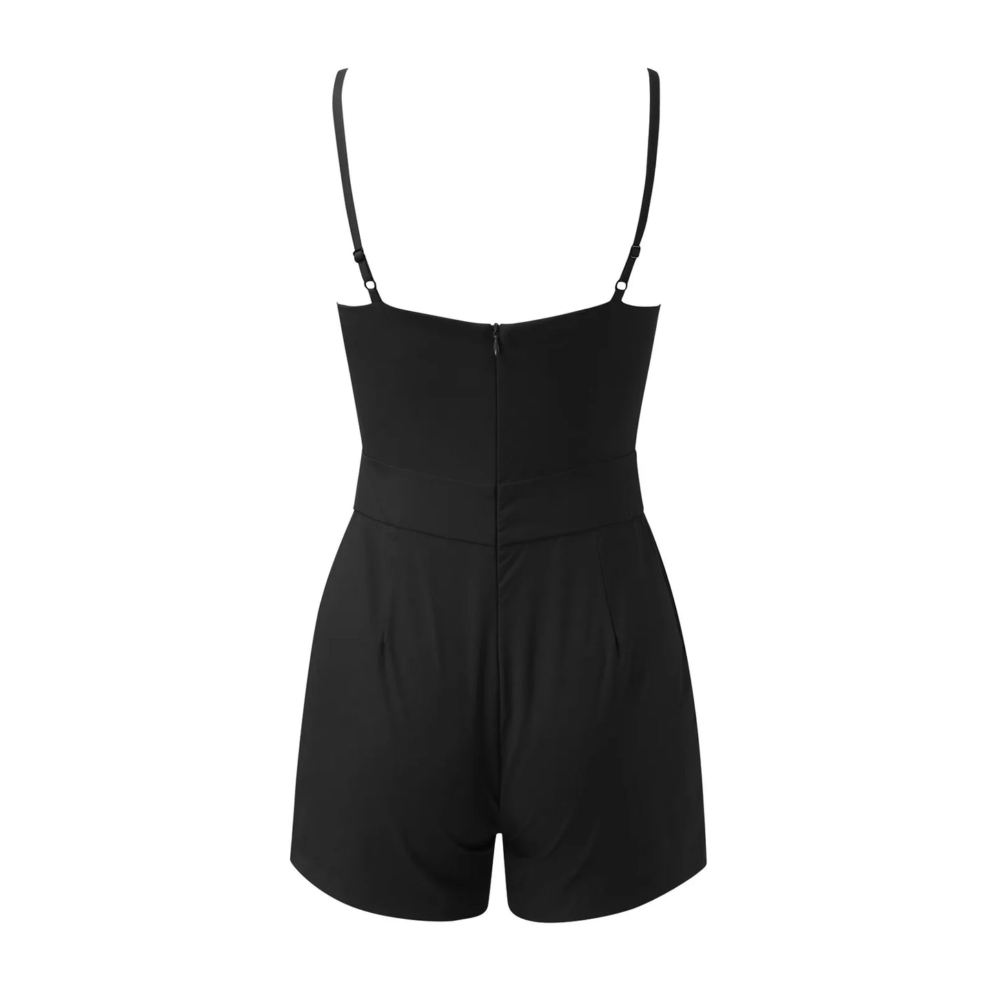 🍒Suspender jumpsuit for woman low cut tie bow shorts comfy casual overalls shorts with pockets
