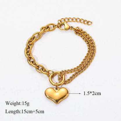 🍒Stainless steel star bracelet gold colour star charm moon starfish bracelet trendy wrist chain for women Jewellrey gifts  party accessories FISH Out This STAR