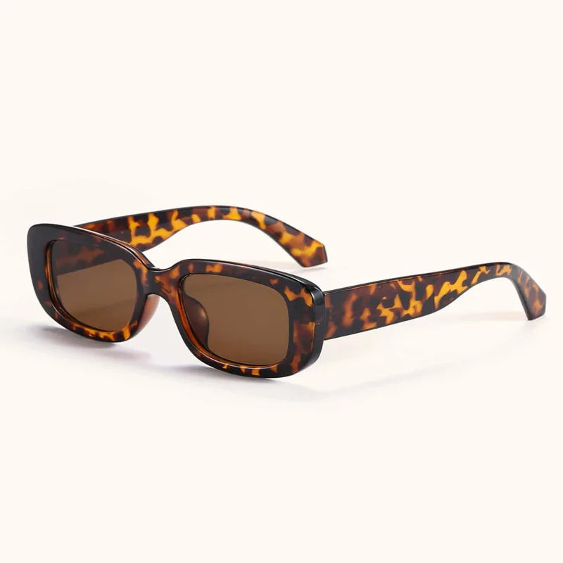 🍒Rectangle sunglasses fashion popular sun glasses for women unisex square shades white Summer traveling shades eyewear uv400 protection Shade In The Cool