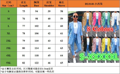 🍒Solid casual office suit jacket womens fashion wear vintage long sleeves coat spring/summer autumn lady Jackets blazers Jacket Lapel outerwears Work It With A Blue Collar Worker