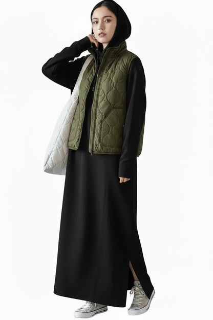 🍒Maxi-hoodierok los herfs lang rok sweetpaklente vroulike das-kraag los gemaklike uitrustings reguit rokke JYFS-2175 Maksimum Gerief
