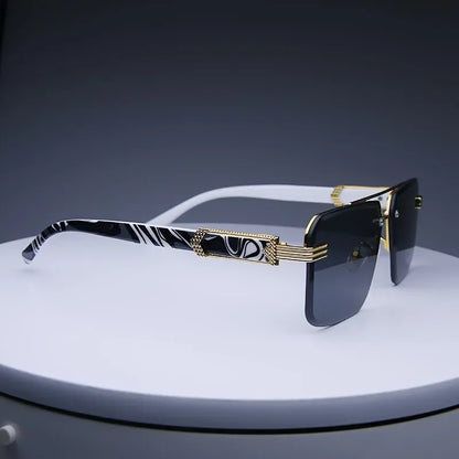 🍒Randlose sonbrille dames unisex reghoeksonbrille met UV-beskermde lense dames swart skakerings klein vierkantige sonbrilletjies vir vroulike strandvakansie-reisbrille                                  Kwaliteit Billik En Regverdig