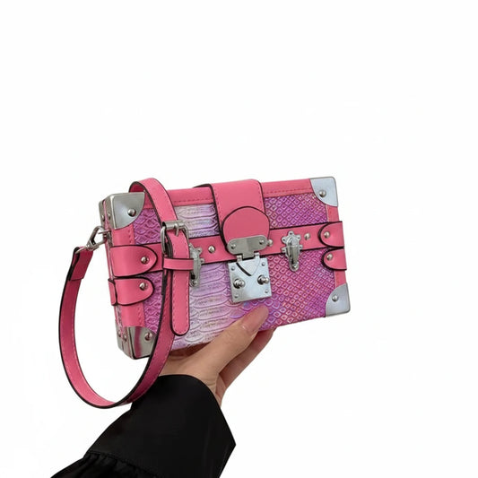 🍒奢华斜挎设计师包品牌高品质真皮单肩盒型包，女式百搭时尚蛇纹中号包，适用于各种场合或休闲，“别再被盒子束缚，快来蛇纹包！”