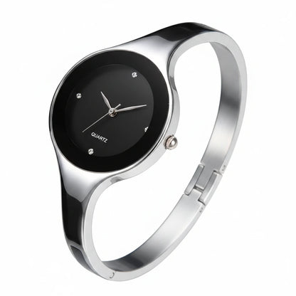 🍒Bangle watch for women stainless steel bracelet angle simple stylish fashion wrist watch analog quartz elegant jewellery silver and solid colour gift accessory Dont Risk Miss This Cool Wrist
