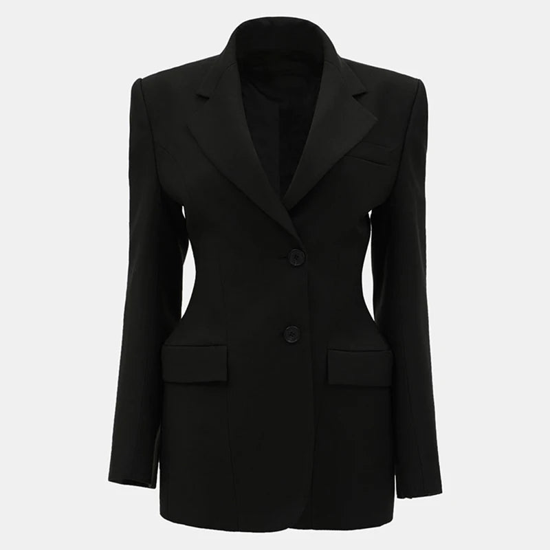 🍒Lapel blazer skirt set women smart casual clothing solid long sleeve single breasted jacket with pockets and matching solid a-line mini skirt party occasion outfit fashion wear