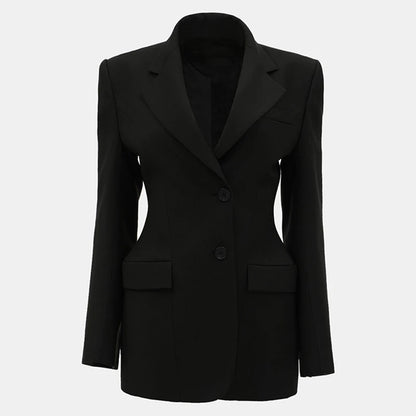🍒Lapel blazer skirt set women smart casual clothing solid long sleeve single breasted jacket with pockets and matching solid a-line mini skirt party occasion outfit fashion wear