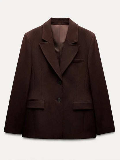 🍒Lapel blazer skirt set women smart casual clothing solid long sleeve single breasted jacket with pockets and matching solid a-line mini skirt party occasion outfit fashion wear