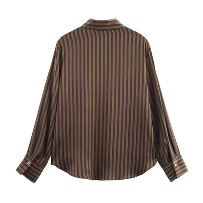 🍒Two piece straight pants sets for women fashion striped loose shirts Top amd pants suit smart cadual clothing summer Outfit Pin This Stripe To Your Basket
